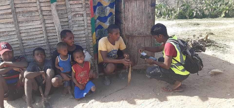 Visite à domicile pour le ciblage des ménages vulnérable , fokontany  Gogogogo, et Androka district Ampanihy